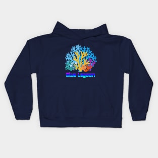 Blue Lagoon, The Story of the Sea, coral reefs Kids Hoodie